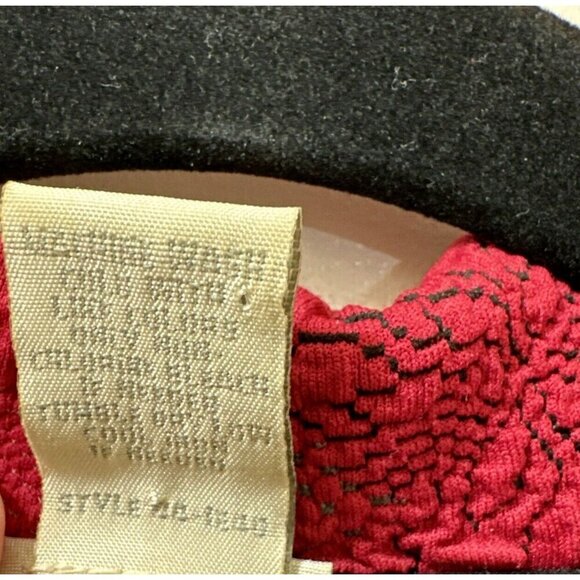 2/$30 J Jill Stretch Embroidered Button Up Thick Shirt Shacket L Red Stretch - Picture 6 of 12